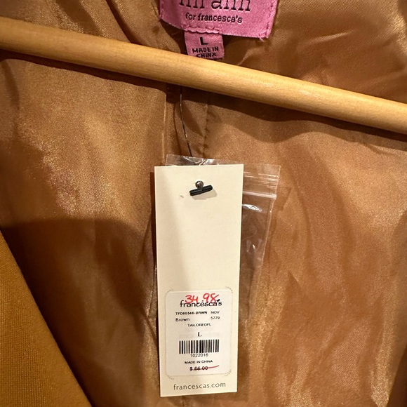 Taupe lightweight blazer Lg NWT - Picture 3 of 3